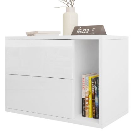 Table de chevet BECE 40x57 cm blanc