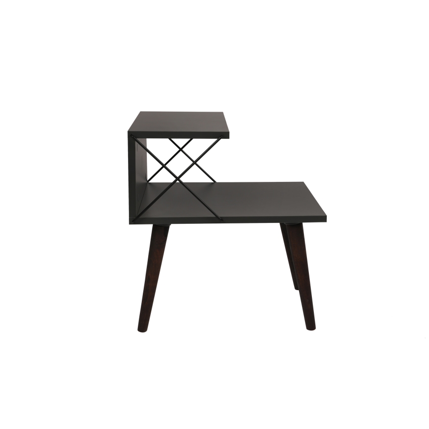Table de chevet CROSS 55x50 cm anthracite
