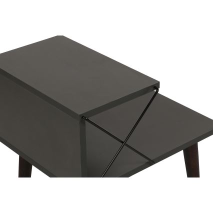 Table de chevet CROSS 55x50 cm anthracite