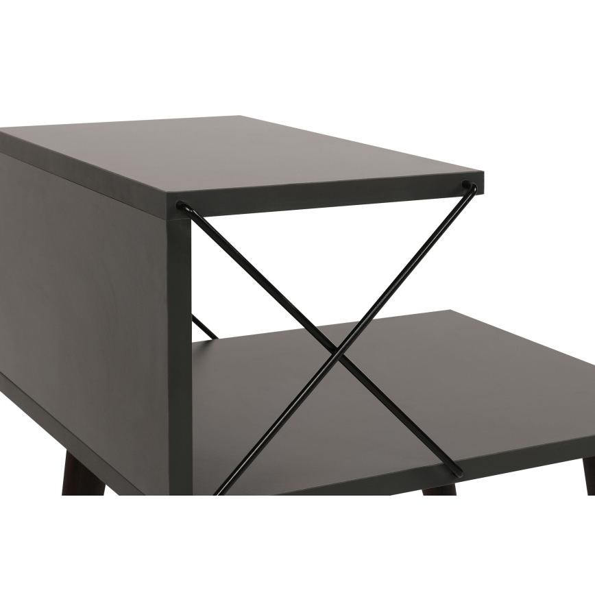 Table de chevet CROSS 55x50 cm anthracite