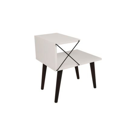 Table de chevet CROSS 55x50 cm blanche