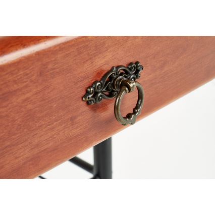 Table de chevet FIONA 55x48 cm marron/noir