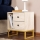 Table de chevet GLIMMER 50x45,2 cm beige/doré