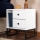 Table de chevet GLIMMER 50x45,2 cm blanc/noir