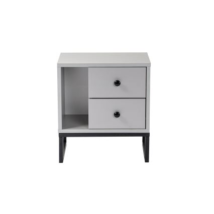 Table de chevet GLIMMER 50x45,2 cm gris/noir