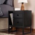 Table de chevet GLIMMER 50x45,2 cm noir