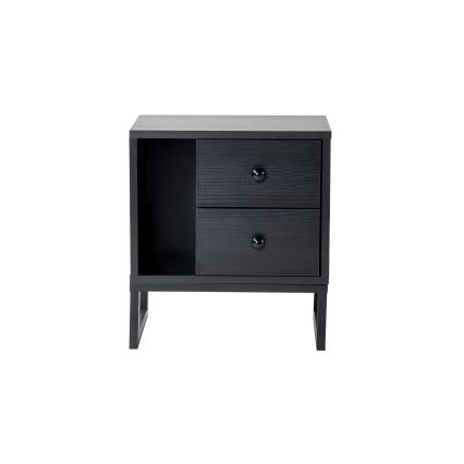 Table de chevet GLIMMER 50x45,2 cm noir