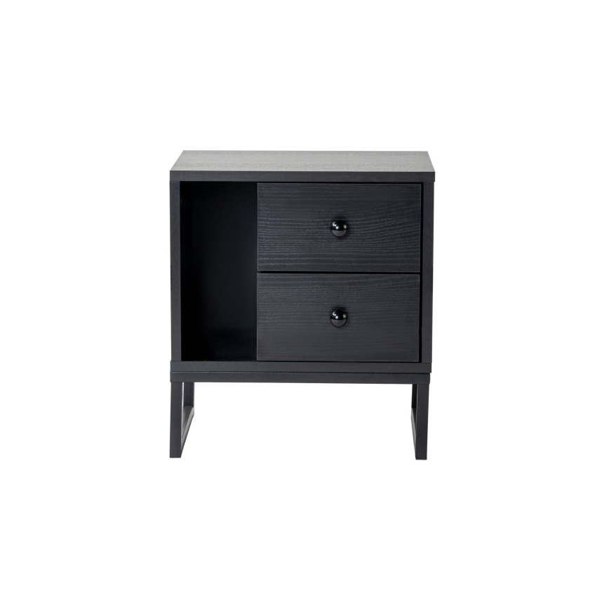 Table de chevet GLIMMER 50x45,2 cm noir