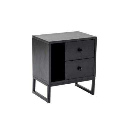 Table de chevet GLIMMER 50x45,2 cm noir