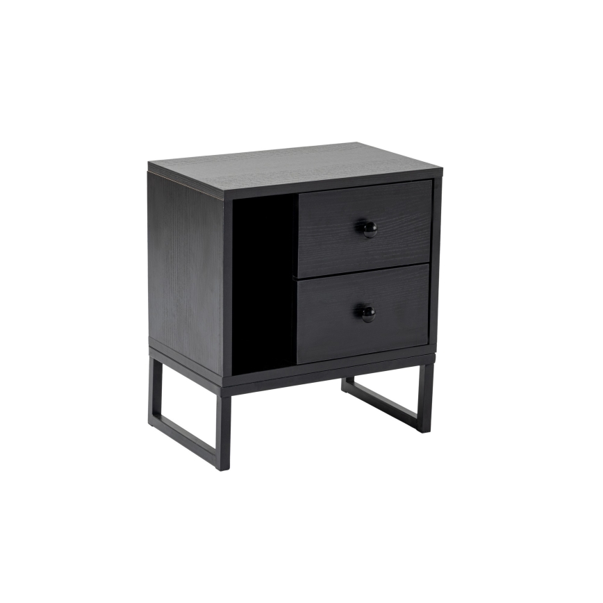 Table de chevet GLIMMER 50x45,2 cm noir