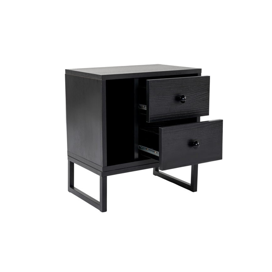 Table de chevet GLIMMER 50x45,2 cm noir