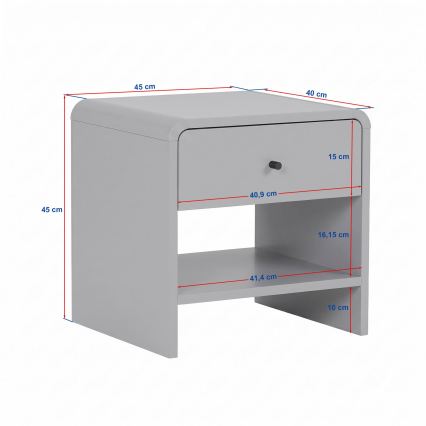Table de chevet KABIN 45 x 40 cm chêne