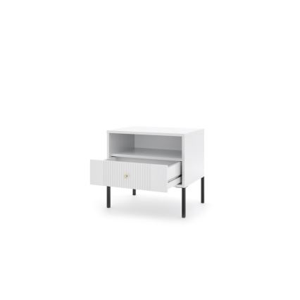Table de chevet LUE blanche/noire