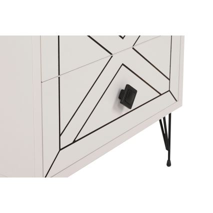 Table de chevet LUNA 50x55 cm blanc