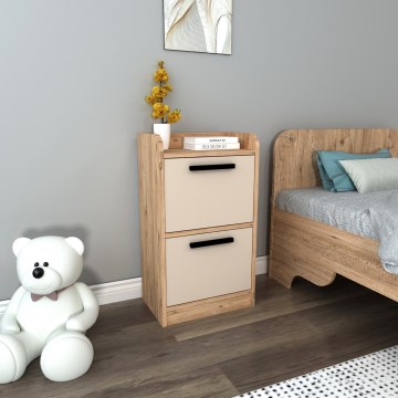 Table de chevet LUSES 79,4x45 cm pin atlantique/beige