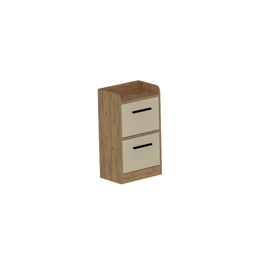 Table de chevet LUSES 79,4x45 cm pin atlantique/beige
