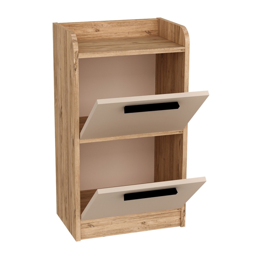 Table de chevet LUSES 79,4x45 cm pin atlantique/beige
