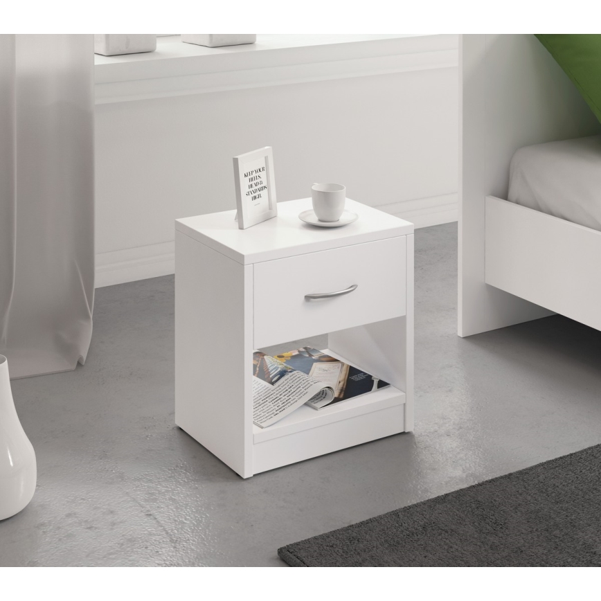 Table de chevet NED blanche