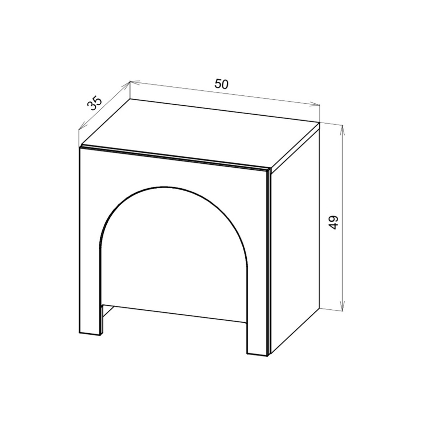 Table de chevet NIO blanche