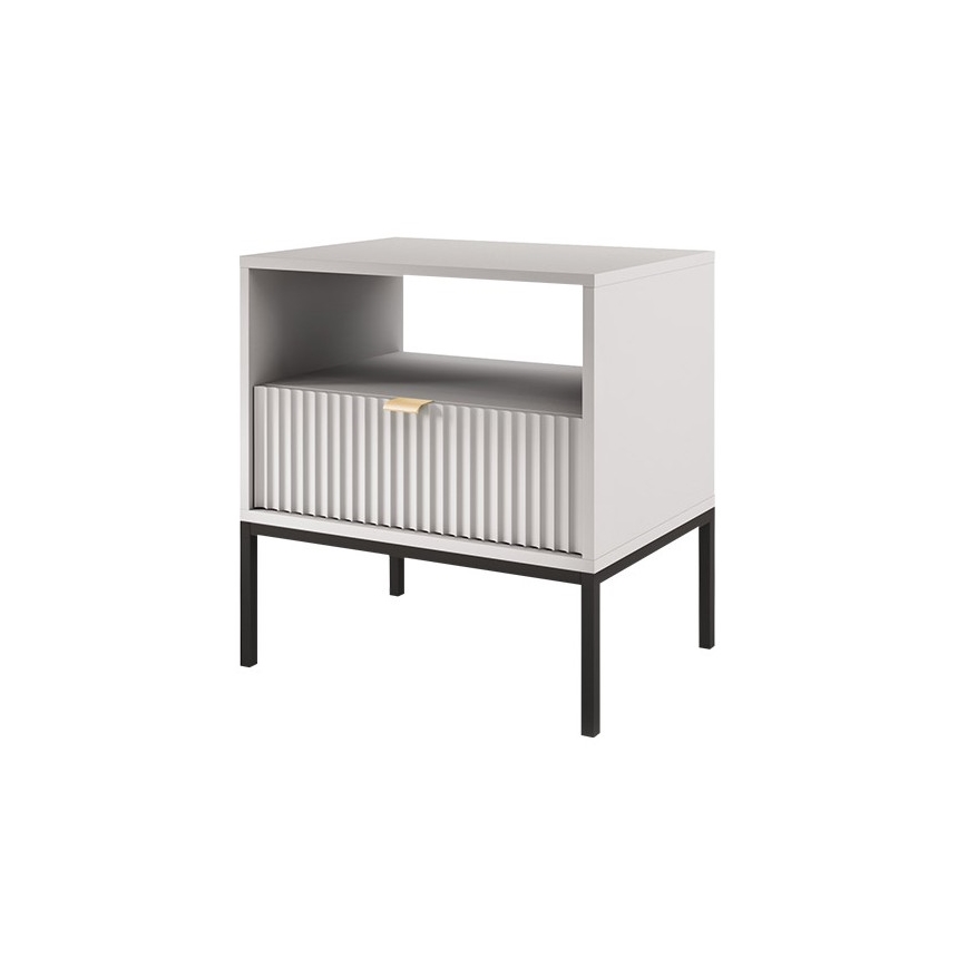 Table de chevet NOVA 56x54 cm gris/noir