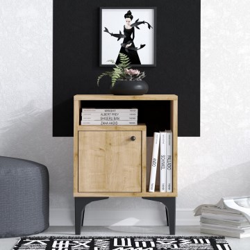 Table de chevet NUNO 55x40 cm chêne saphir
