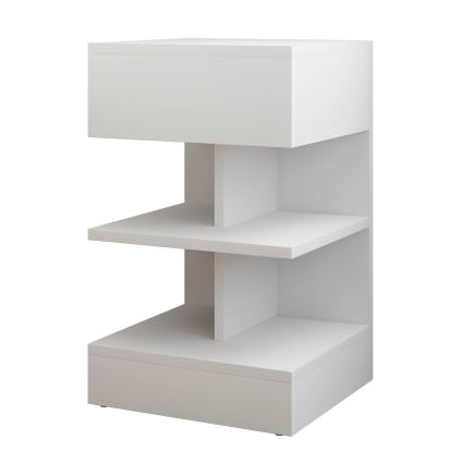 Table de chevet OBENITA 65x39 cm blanc