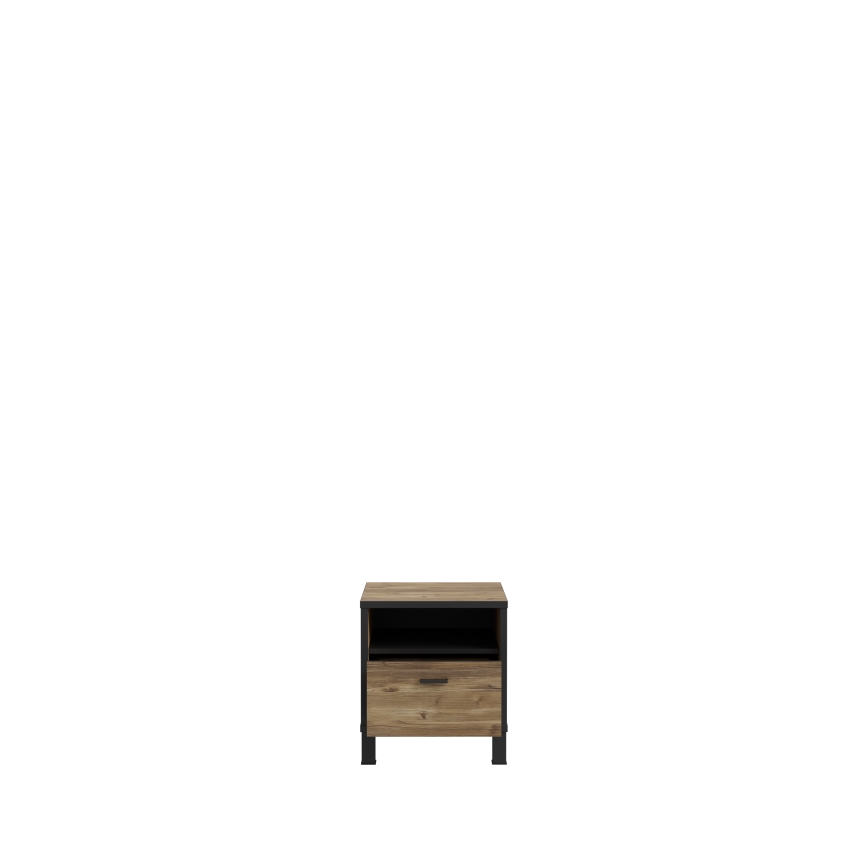 Table de chevet OREN marron/noir