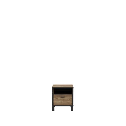 Table de chevet OREN marron/noir