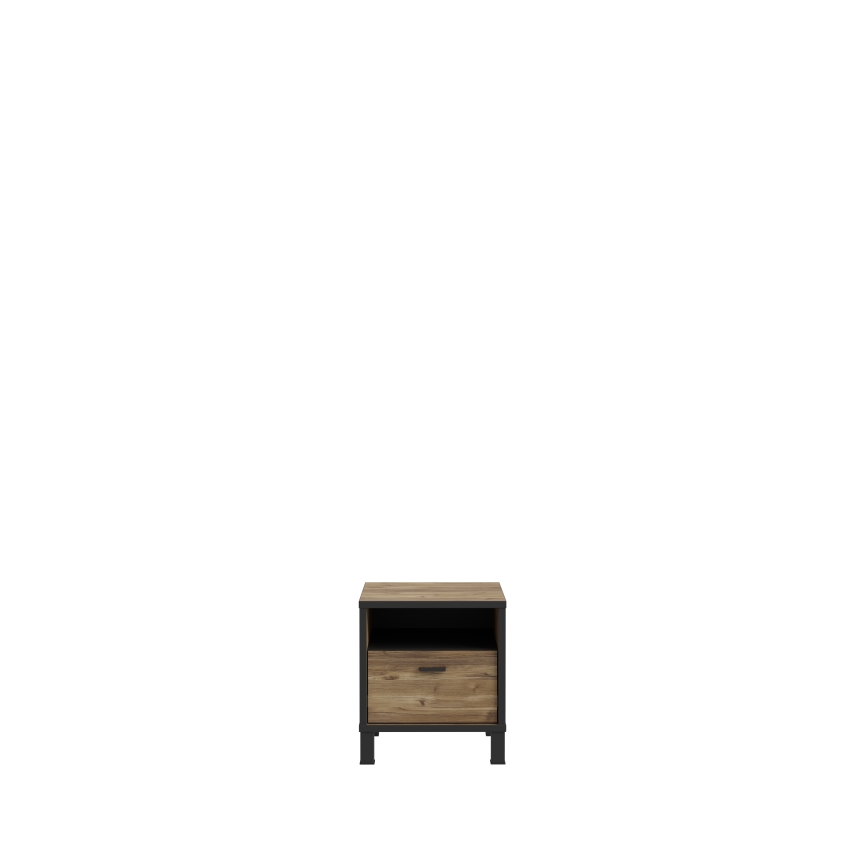 Table de chevet OREN marron/noir