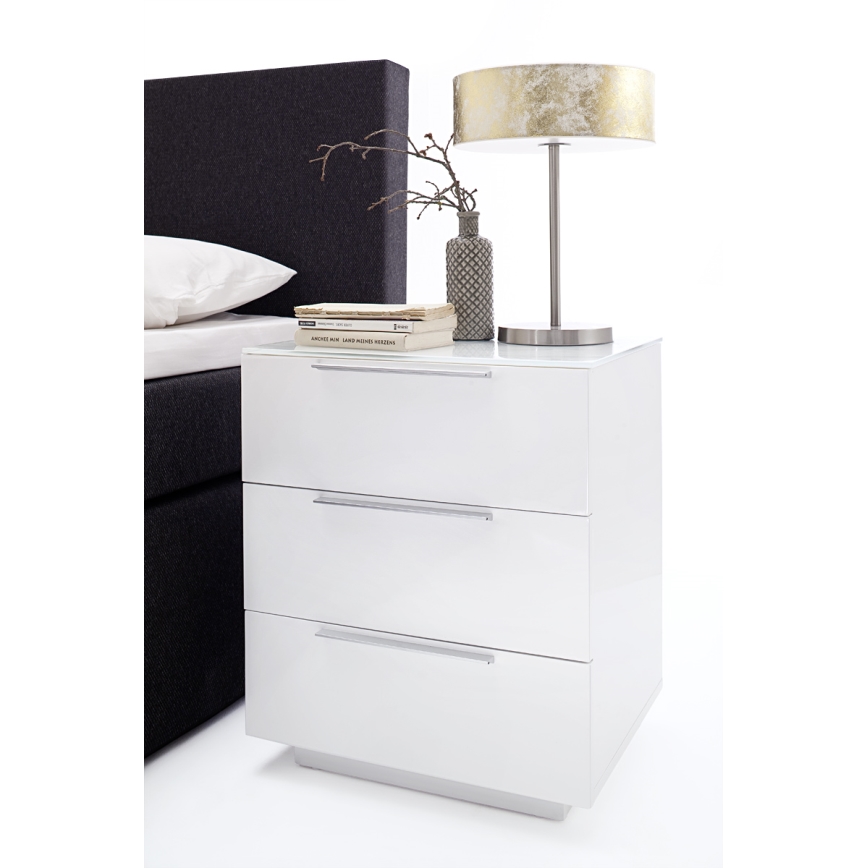 Table de chevet ROCKY XXL blanche