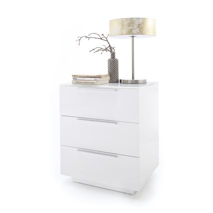 Table de chevet ROCKY XXL blanche