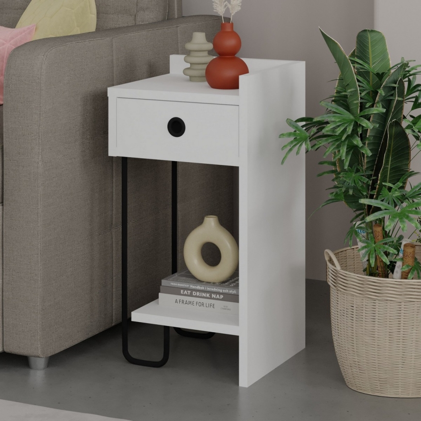 Table de chevet SONY blanche