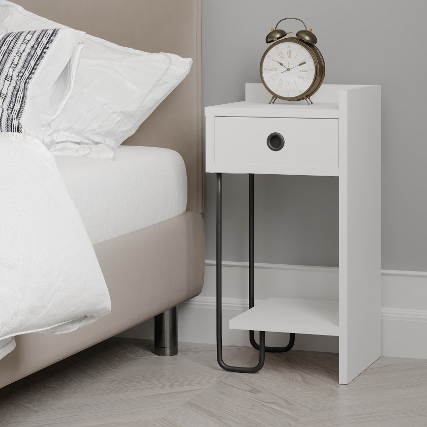 Table de chevet SONY blanche