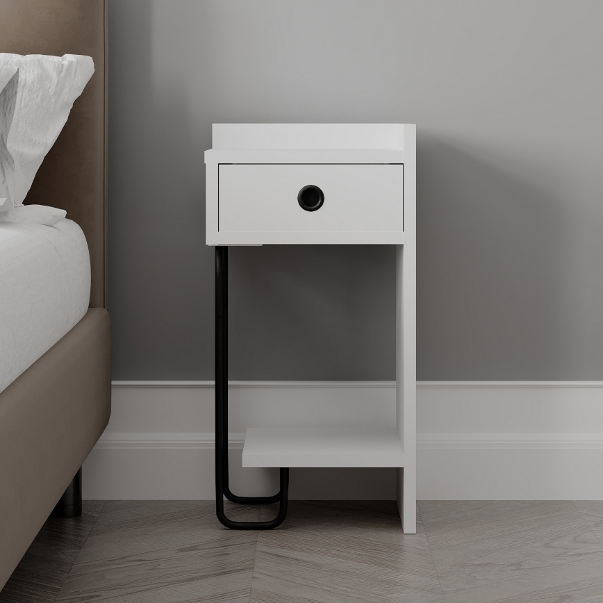 Table de chevet SONY blanche