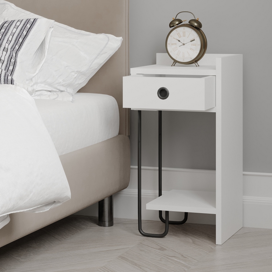 Table de chevet SONY blanche