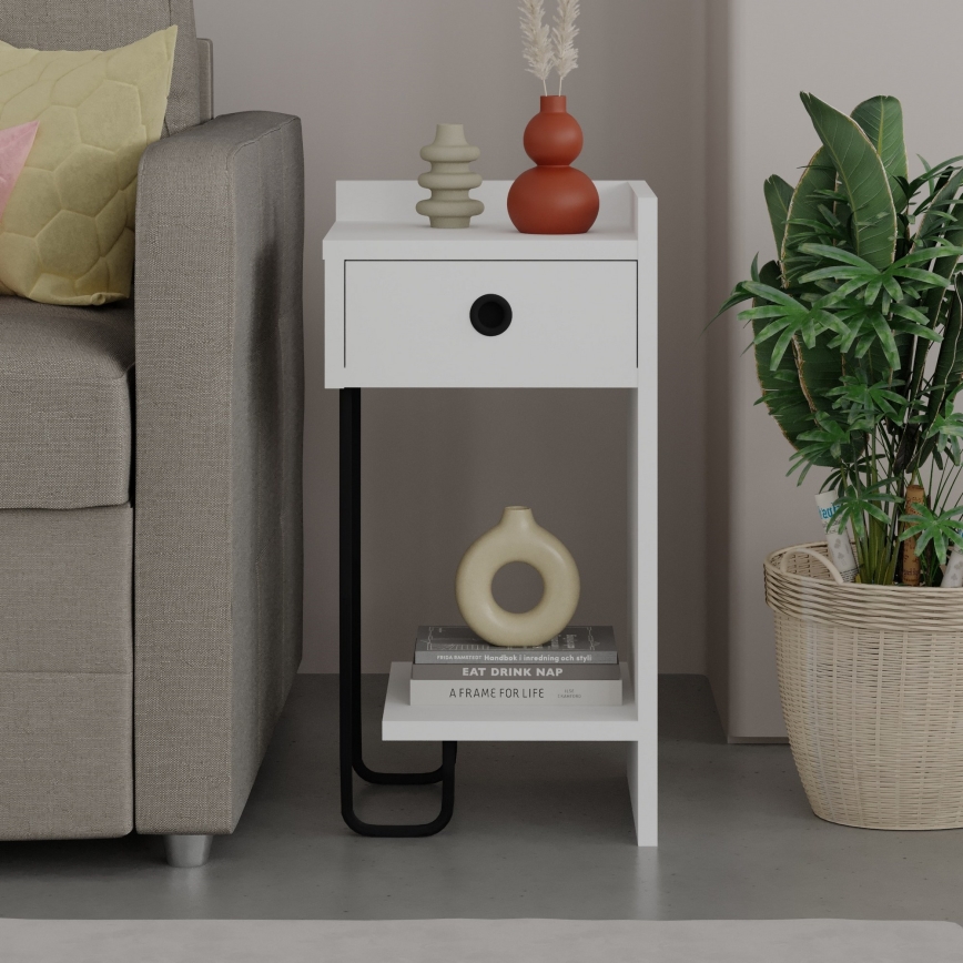 Table de chevet SONY blanche