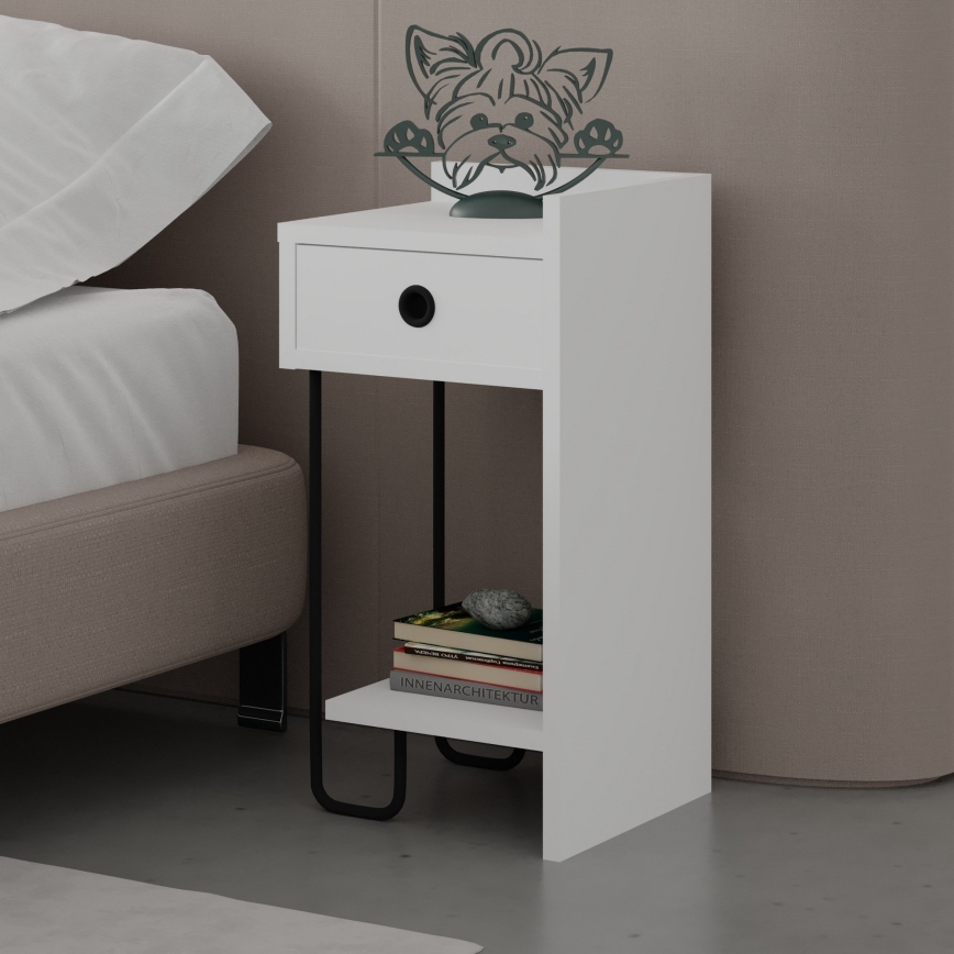 Table de chevet SONY blanche