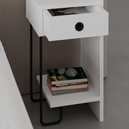 Table de chevet SONY blanche