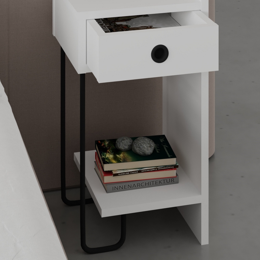 Table de chevet SONY blanche