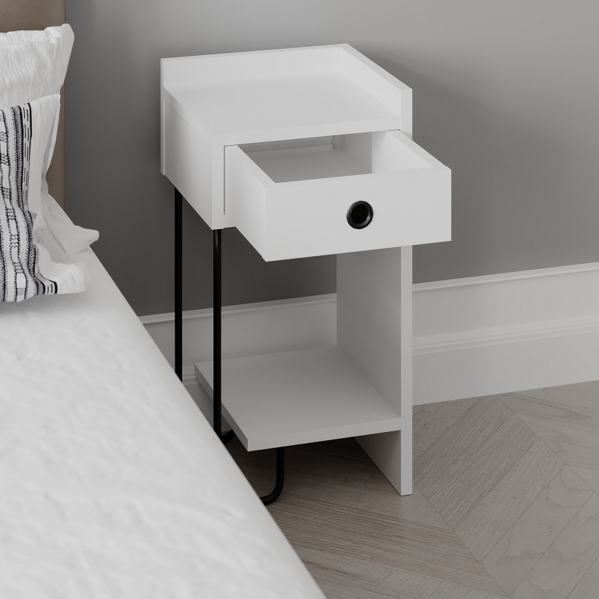 Table de chevet SONY blanche