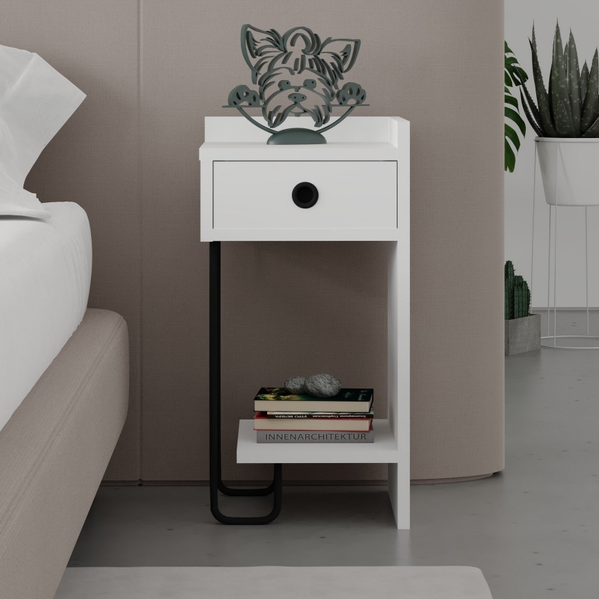 Table de chevet SONY blanche
