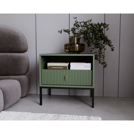 Table de chevet SUE vert/noir