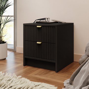 Table de chevet TIRENO 40x35 cm noir