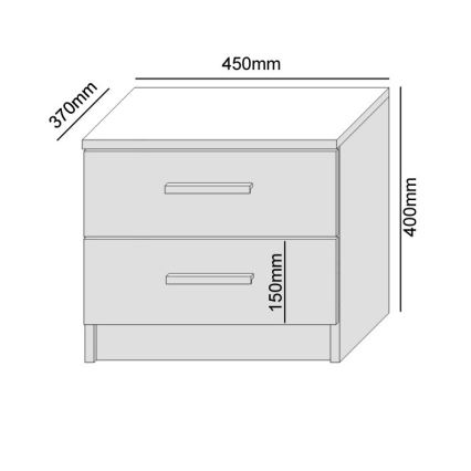 Table de chevet TOD blanche