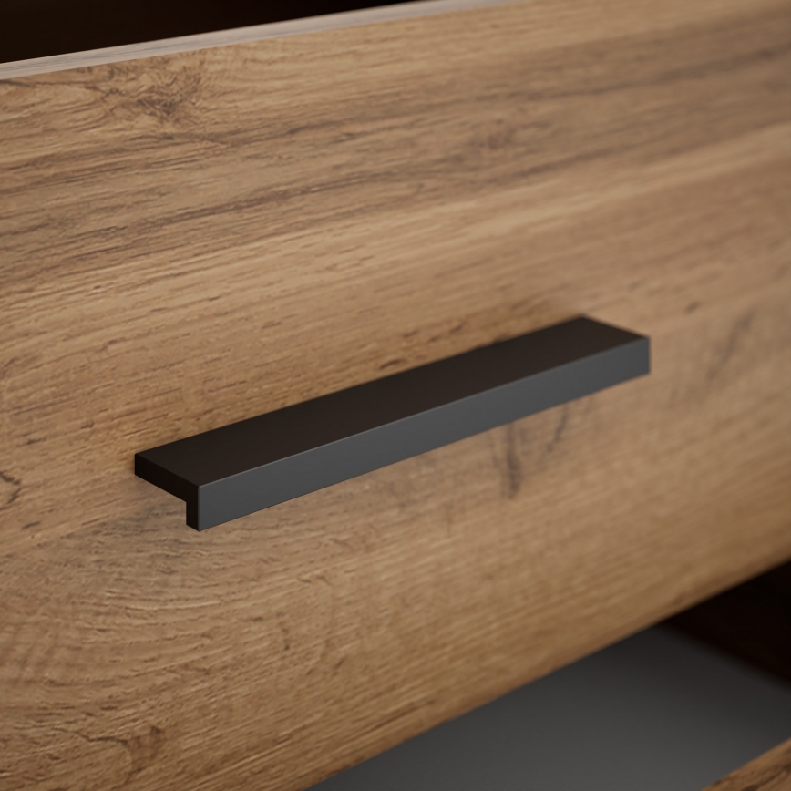 Table de chevet TOD chêne craft/noir