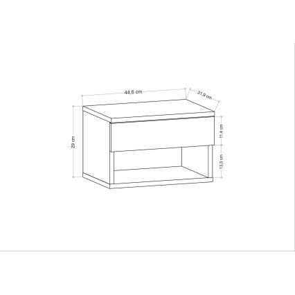 Table de chevet VETRA blanche