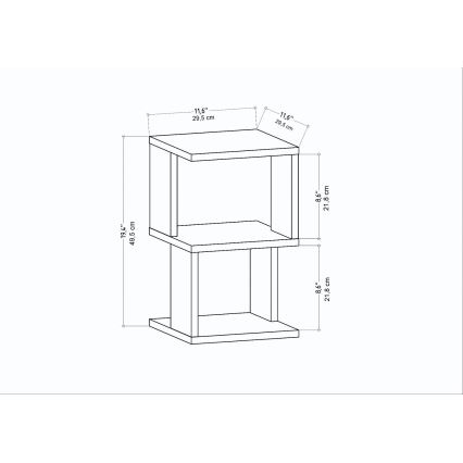 Table de chevet ZUNA anthracite