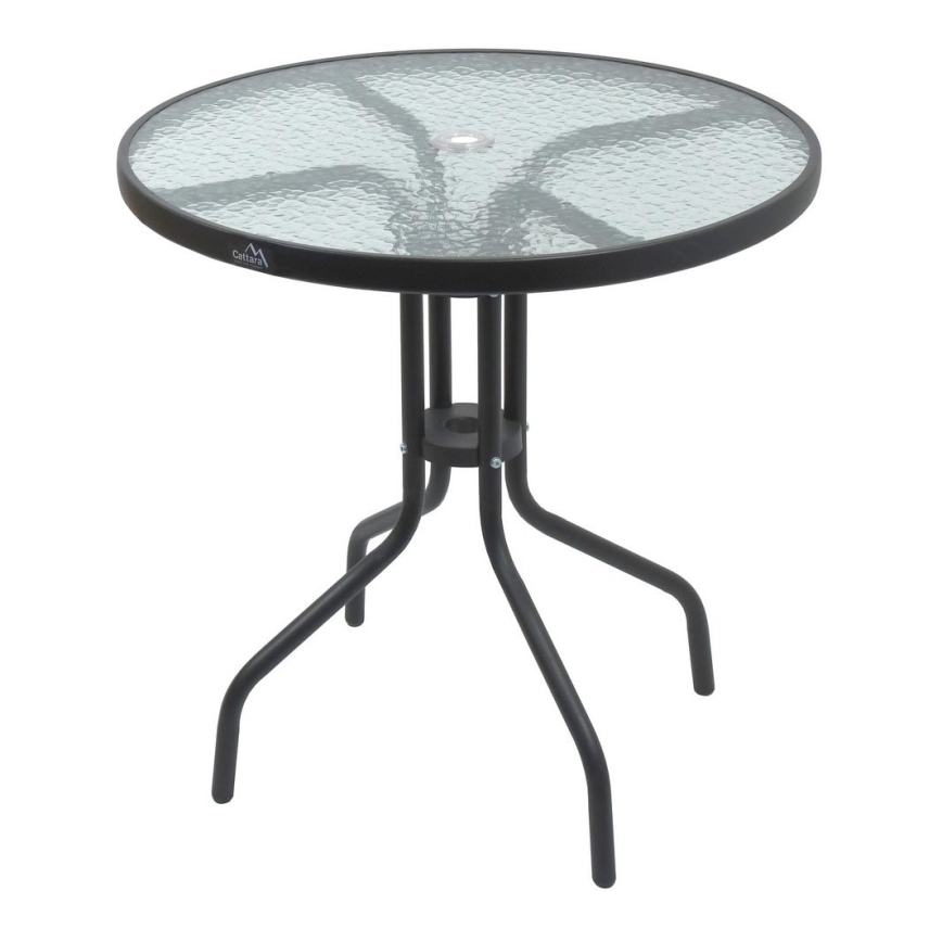 Table de jardin d. 70 cm noir