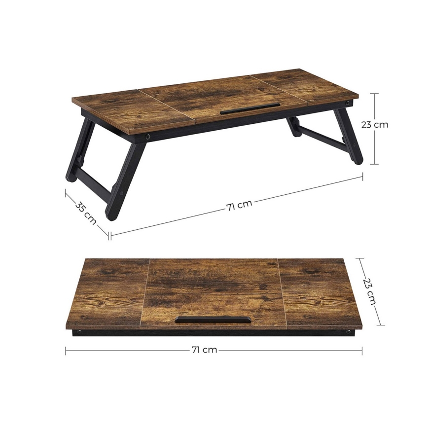 Table de lit réglable pour ordinateur LAT marron/noir