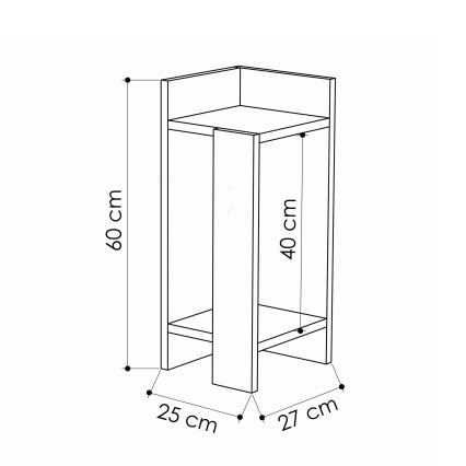 Table de nuit ELOS 60x25 cm blanche